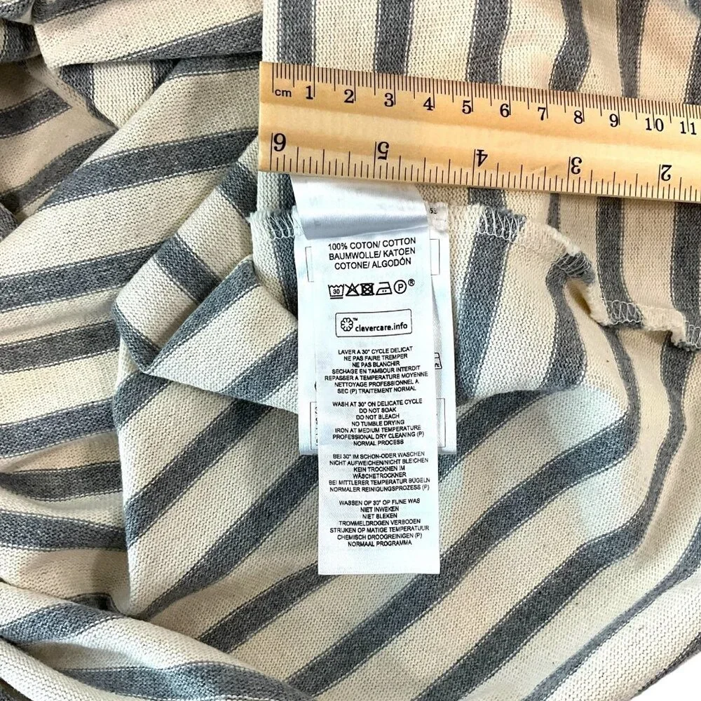 Saint James Vaujany Heart Patch Long Sleeve T Shirt Womens US 8 Striped Cotton - Picture 7 of 11